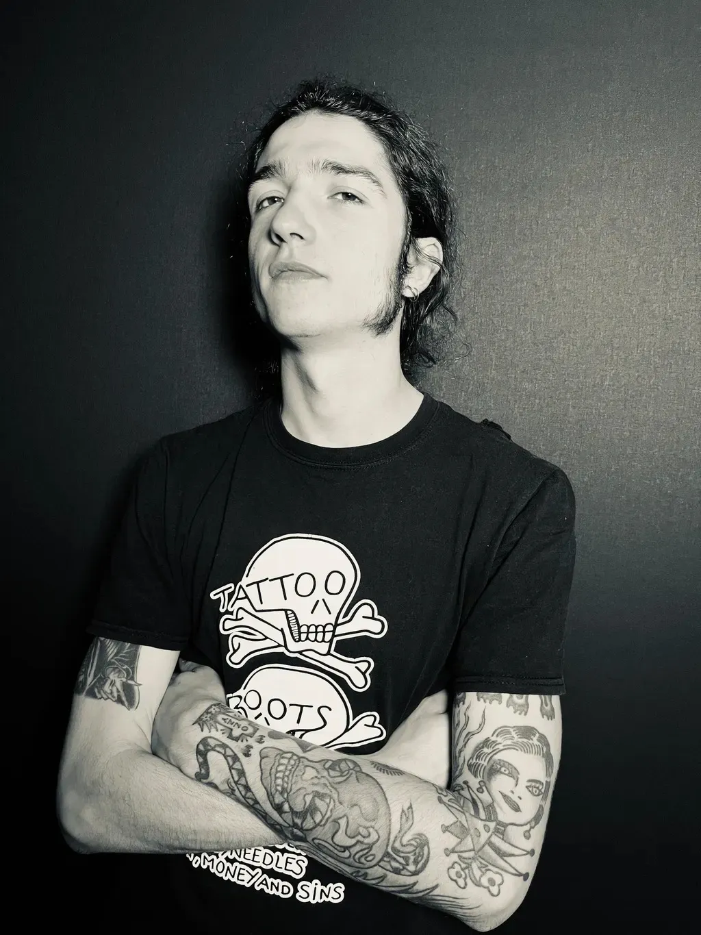 Portrait of Marcel, tattoo artist at Arrels Tattoo