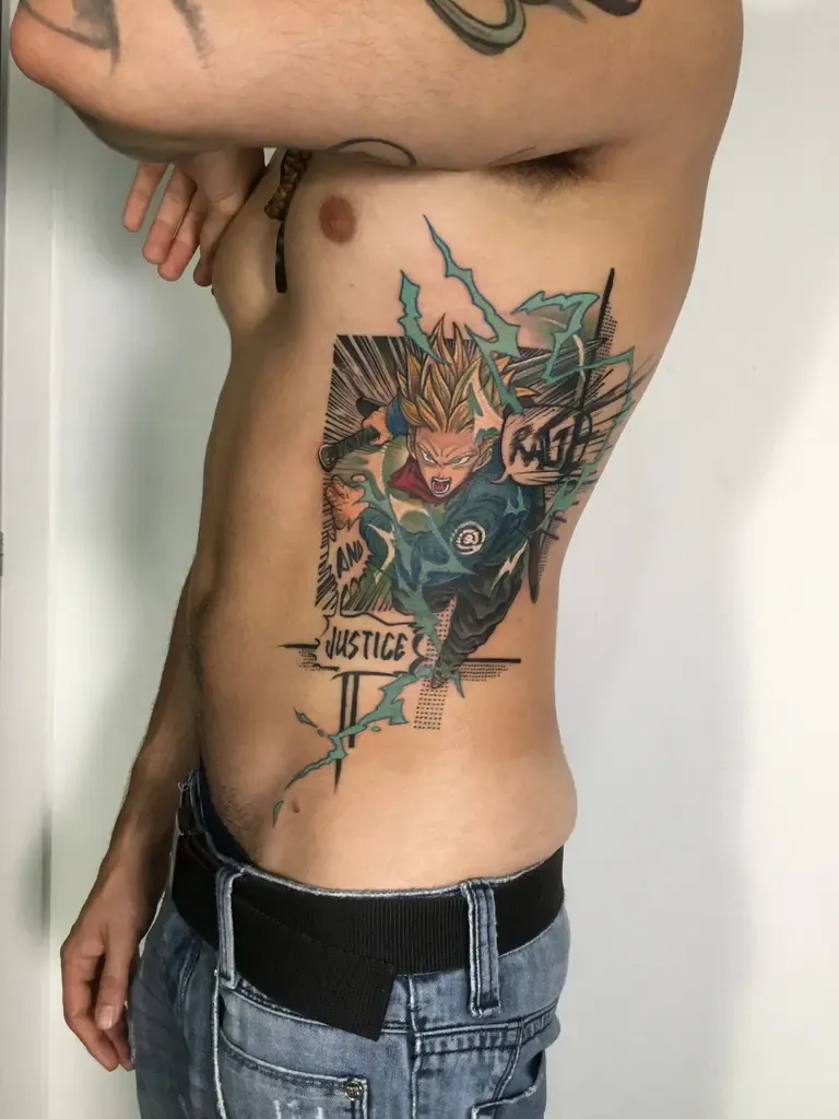 Trunks Claim Justice, tattoo by Fernando