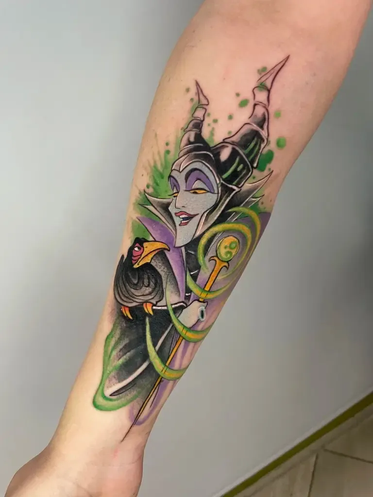 The Evil Beauty, tattoo by Fernando