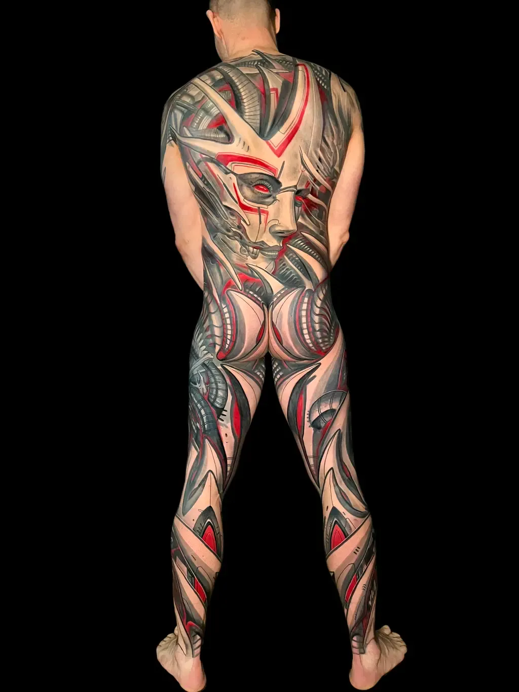 Bio Woman Armor, tattoo by Javier Obregón
