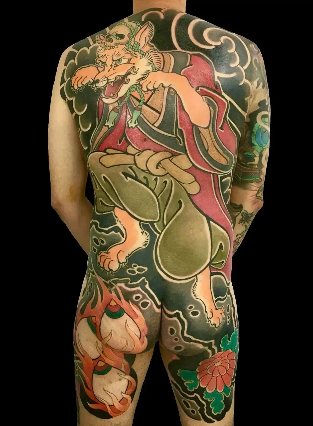 Kitsune, tattoo by Mariano “El Tata”